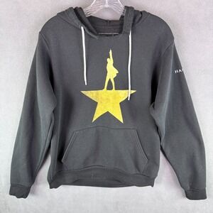 Hamilton Hoodie Men's M Black Logo Graphic Long Sleeve Creative Goods Sweatshirt
